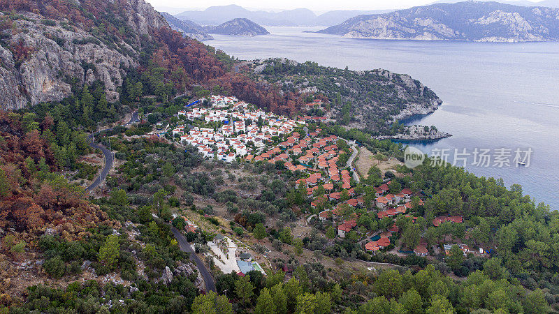 Mugla Marmaris Turunc美丽的鸟瞰图